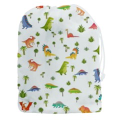 Baby Dino Seamless Pattern Drawstring Pouch (3xl) by Sarkoni