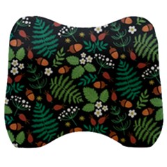 Pattern Forest Leaf Flower Motif Velour Head Support Cushion by Sarkoni