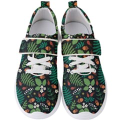 Pattern Forest Leaf Flower Motif Men s Velcro Strap Shoes by Sarkoni