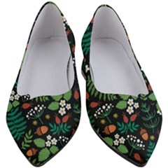 Pattern Forest Leaf Flower Motif Women s Block Heels  by Sarkoni