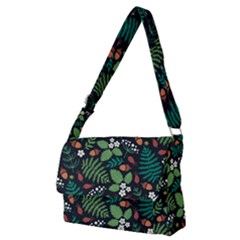 Pattern Forest Leaf Flower Motif Full Print Messenger Bag (m) by Sarkoni