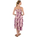 Pink Tigers And Tropical Leaves Patern Layered Bottom Dress View2