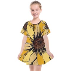 Colorful Seamless Floral Pattern Kids  Smock Dress by Sarkoni