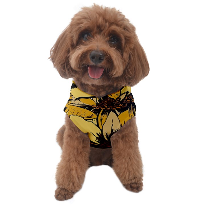 Colorful Seamless Floral Pattern Dog Sweater