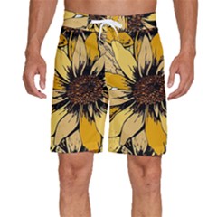 Colorful Seamless Floral Pattern Men s Beach Shorts by Sarkoni