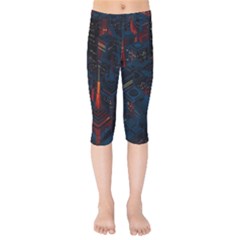 Architecture City Pixel Art Kids  Capri Leggings  by Sarkoni