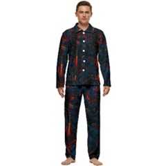 Architecture City Pixel Art Men s Long Sleeve Velvet Pocket Pajamas Set by Sarkoni