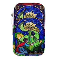 Beauty And The Beast Stained Glass Rose Waist Pouch (large) by Sarkoni