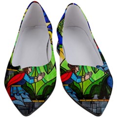 Beauty And The Beast Stained Glass Rose Women s Block Heels  by Sarkoni