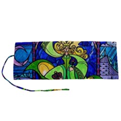 Beauty And The Beast Stained Glass Rose Roll Up Canvas Pencil Holder (s) by Sarkoni