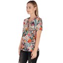 Cottagecore Women s V-Neck Scrub Top View2