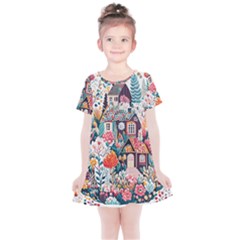 Cottagecore Kids  Simple Cotton Dress by Valentinaart