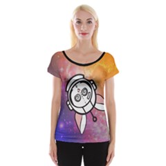 Dink Theeper Psychonaut Rabbit Cap Sleeve Top by DinkTheeper