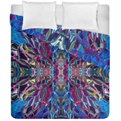 Cobalt Blend Duvet Cover Double Side (california King Size) by kaleidomarblingart