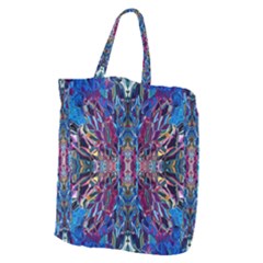 Cobalt Blend Giant Grocery Tote by kaleidomarblingart