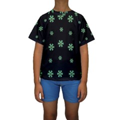 I Love Guitars In Pop Arts Blooming Style Kids  Short Sleeve Swimwear by pepitasart