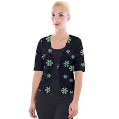 I Love Guitars In Pop Arts Blooming Style Cropped Button Cardigan by pepitasart