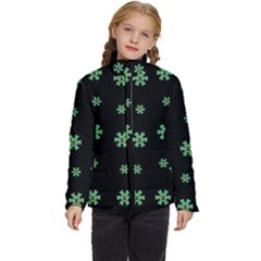 I Love Guitars In Pop Arts Blooming Style Kids  Puffer Bubble Jacket Coat by pepitasart