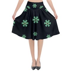 I Love Guitars In Pop Arts Blooming Style Flared Midi Skirt by pepitasart