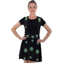 I Love Guitars In Pop Arts Blooming Style Velvet Suspender Skater Skirt View1