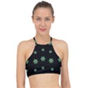 I Love Guitars In Pop Arts Blooming Style Halter Bikini Top View1