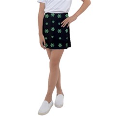 I Love Guitars In Pop Arts Blooming Style Kids  Tennis Skirt by pepitasart