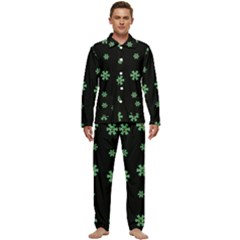 I Love Guitars In Pop Arts Blooming Style Men s Long Sleeve Velvet Pocket Pajamas Set by pepitasart