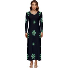 I Love Guitars In Pop Arts Blooming Style Long Sleeve Longline Maxi Dress by pepitasart