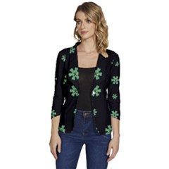 I Love Guitars In Pop Arts Blooming Style Women s One-button 3/4 Sleeve Short Jacket by pepitasart