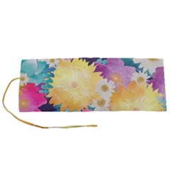 Watercolors Flowers Roll Up Canvas Pencil Holder (s) by LalyLauraFLM