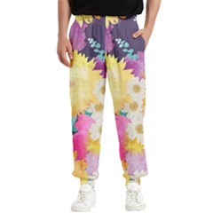 Watercolors Flowers Men s Elastic Waist Pants by LalyLauraFLM