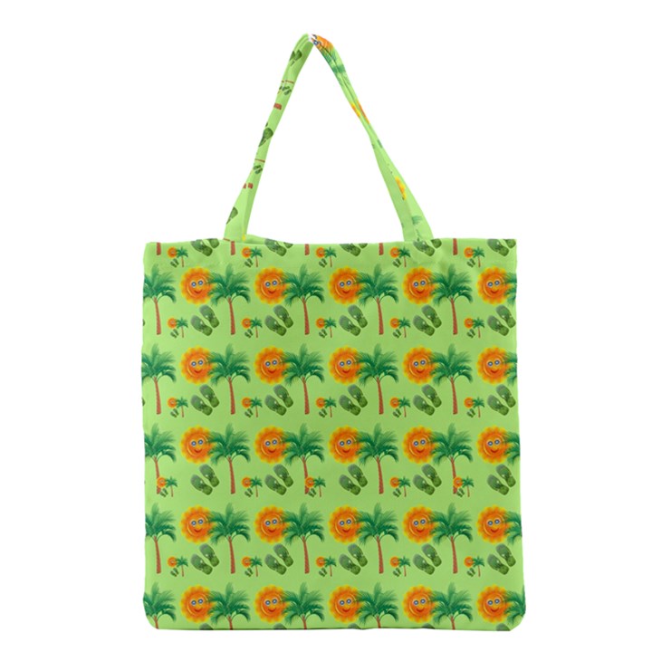 Summer Fun Pattern Grocery Tote Bag