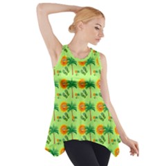 Summer Fun Pattern Side Drop Tank Tunic by LalyLauraFLM