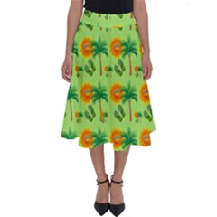 Summer Fun Pattern Perfect Length Midi Skirt by LalyLauraFLM