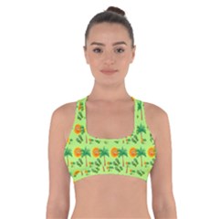 Summer Fun Pattern Cross Back Sports Bra by LalyLauraFLM