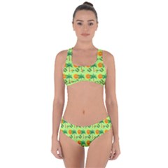 Summer Fun Pattern Criss Cross Bikini Set by LalyLauraFLM