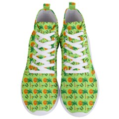 Summer Fun Pattern Men s Lightweight High Top Sneakers by LalyLauraFLM