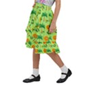 Summer Fun Pattern Kids  Ruffle Flared Wrap Midi Skirt View2