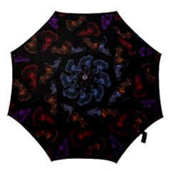 Vector Aquarium Guppies Seamless Fish Pattern With Black Background Hook Handle Umbrellas (large) by Grandong