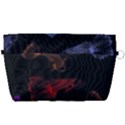 Vector Aquarium Guppies Seamless Fish Pattern With Black Background Handbag Organizer View2