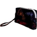 Vector Aquarium Guppies Seamless Fish Pattern With Black Background Wristlet Pouch Bag (Small) View1