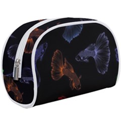 Vector Aquarium Guppies Seamless Fish Pattern With Black Background Make Up Case (large) by Grandong