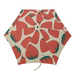 Seamless Strawberry Pattern Vector Mini Folding Umbrellas by Grandong