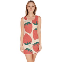 Seamless Strawberry Pattern Vector Bodycon Dress by Grandong