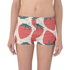 Seamless Strawberry Pattern Vector Boyleg Bikini Bottoms by Grandong