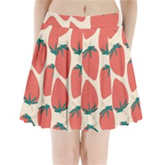 Seamless Strawberry Pattern Vector Pleated Mini Skirt by Grandong