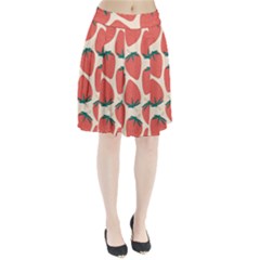 Seamless Strawberry Pattern Vector Pleated Skirt by Grandong