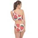 Seamless Strawberry Pattern Vector Spliced Up Two Piece Swimsuit View2