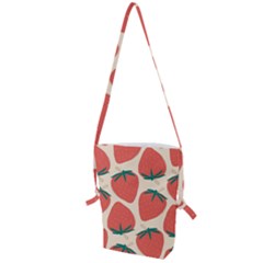 Seamless Strawberry Pattern Vector Folding Shoulder Bag by Grandong