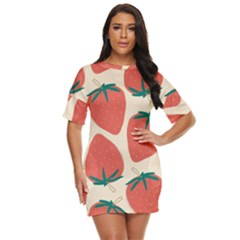 Seamless Strawberry Pattern Vector Just Threw It On Dress by Grandong